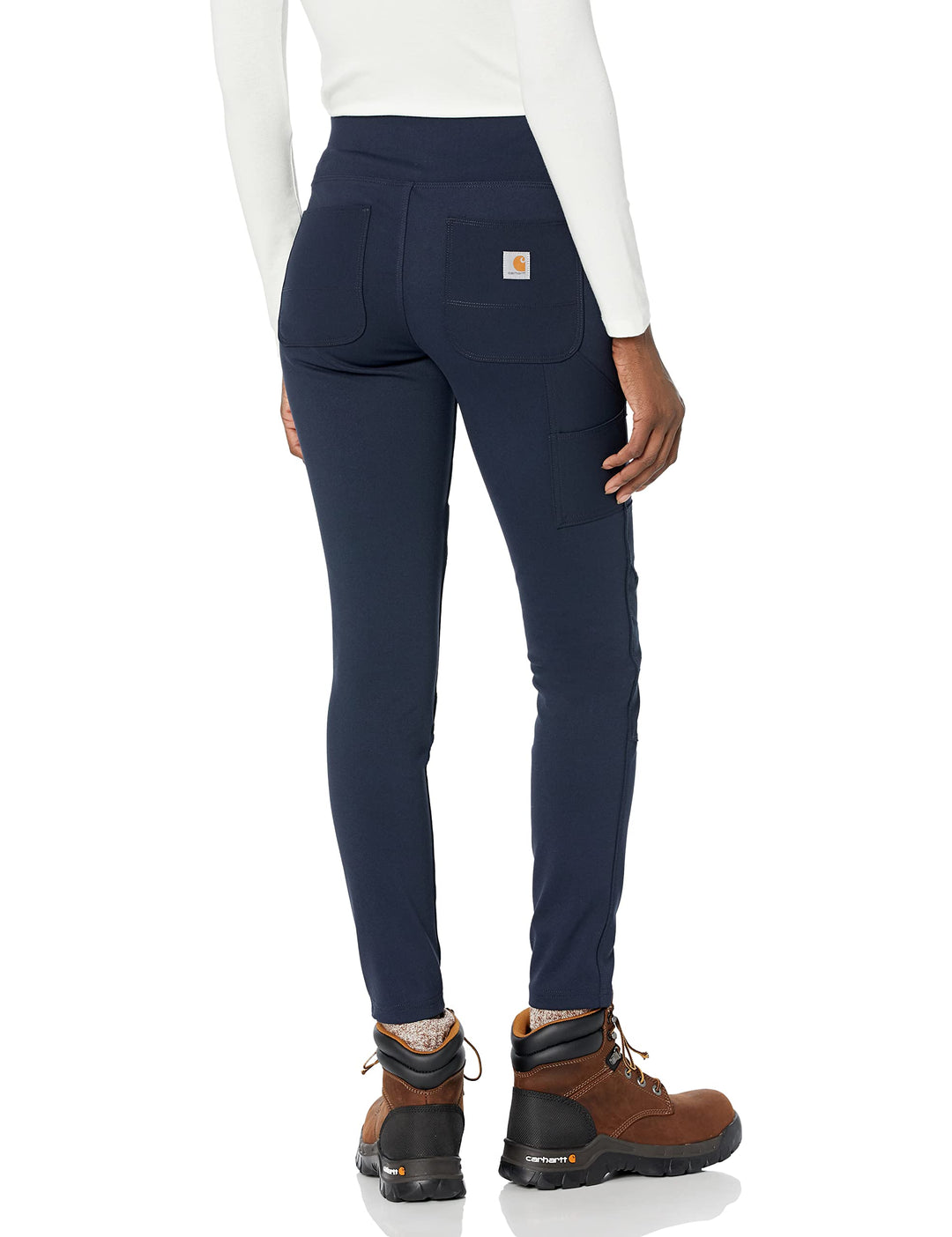 Carhartt womens Force Fitted Midweight Utility Leggings, Navy, X-Small Tall US