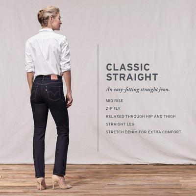 Levi's Women's Classic Straight Jeans, Lapis Dark Horse, 33 (US 16) R
