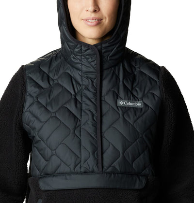 Columbia Women's Sweet View Fleece Hooded Pullover, Black, 1X Plus
