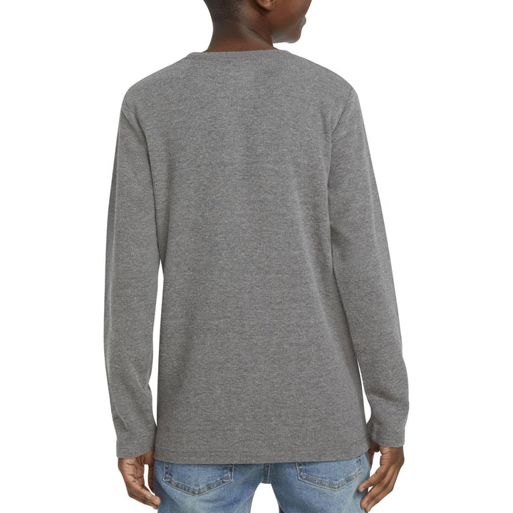 Hurley Boy's Long Sleeve Thermal T-Shirt 2 Pack 7/8, Aqua/Gray
