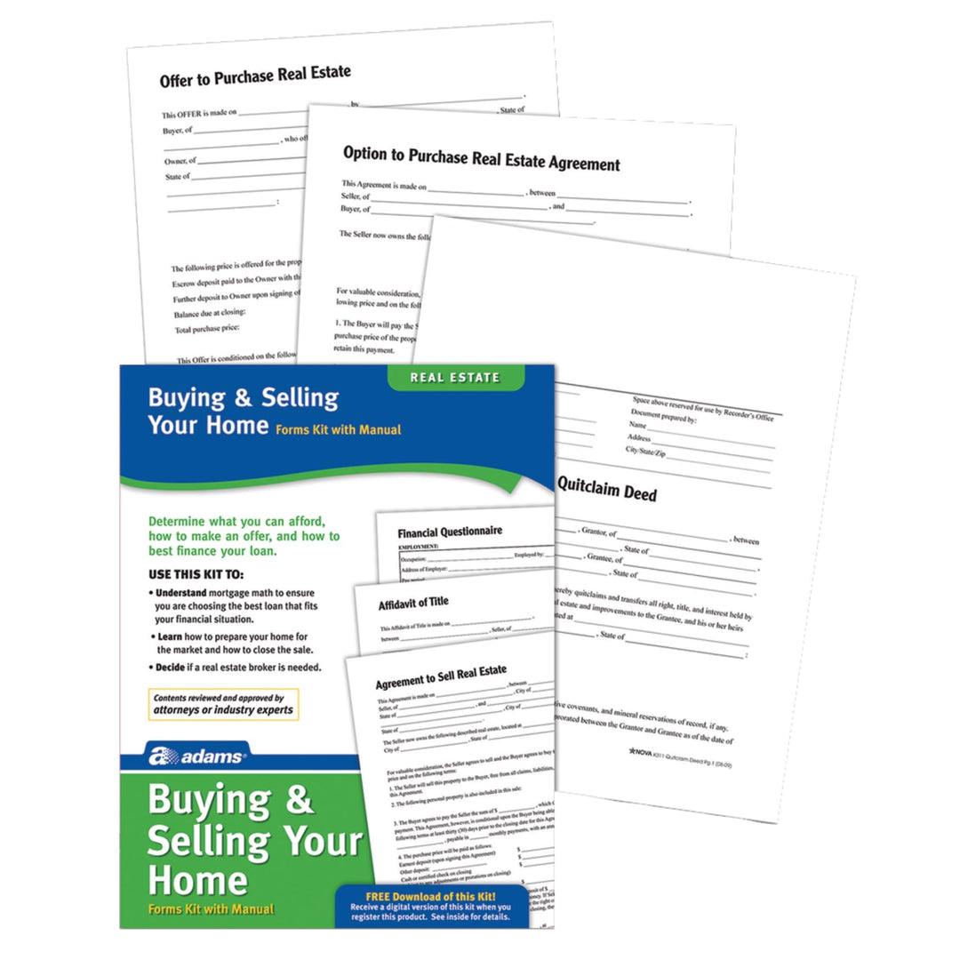 Adams Buying/Selling Your Home Kit, Forms and Instructions (K311)
