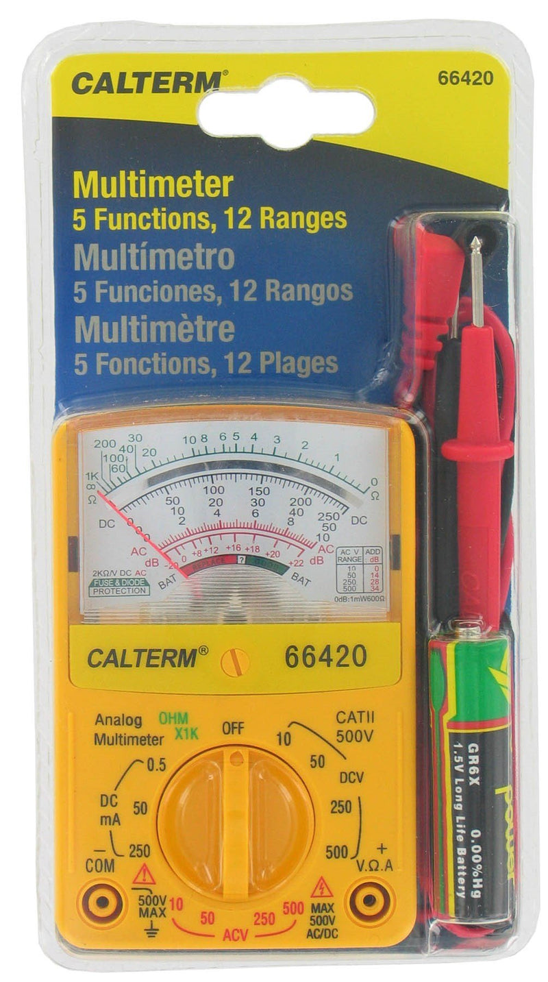 Calterm 6642 Analog 5-Function Multimeter