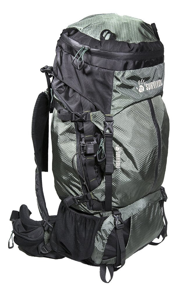 12 Survivors Windom 65 Hiking Backpack,Green