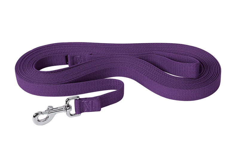 Purple Weaver Tack Horse Flat Cotton Lunge Line With Nickel Plated 225 Snap