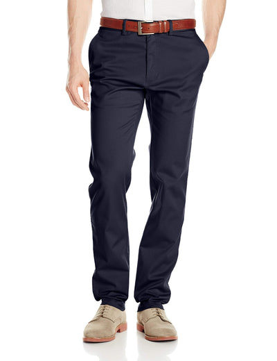 Men's Life Khaki Sustainable Chino Slim Flat Front Pants , Navy, 36x29