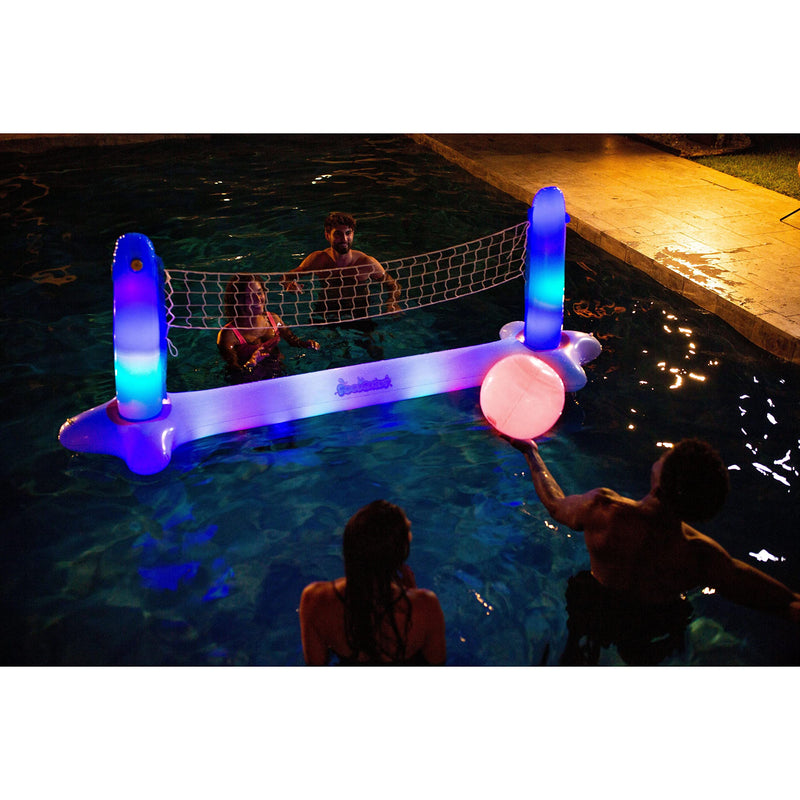 Poolcandy Illuminated Giant Floating LED Volleyball Set