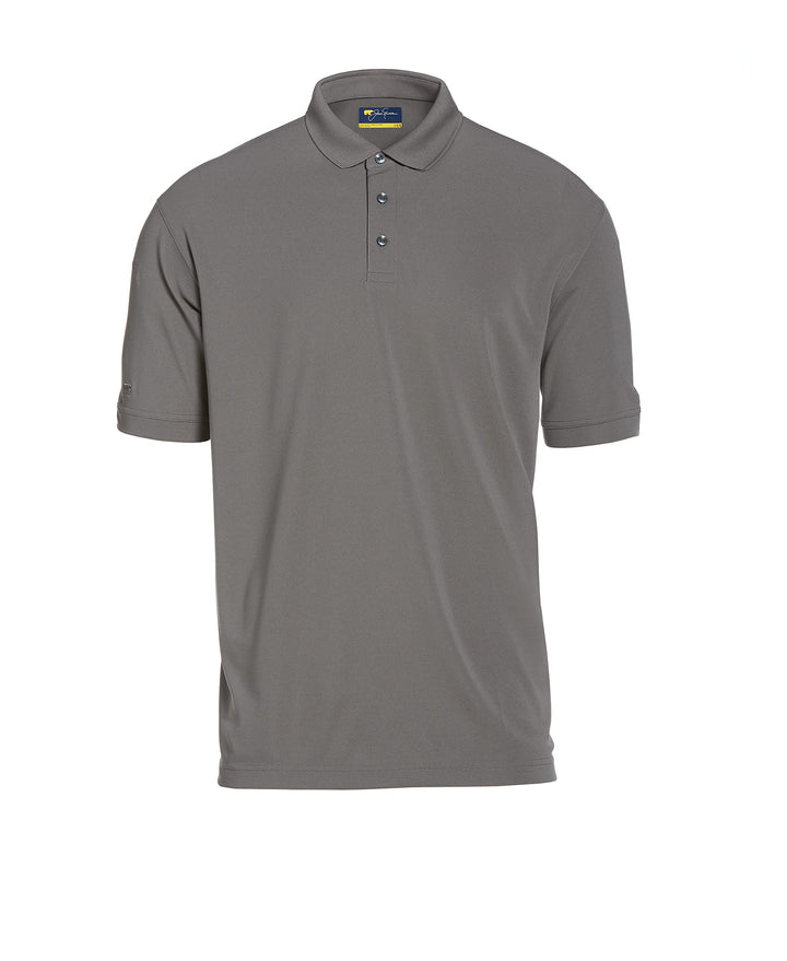 Jack Nicklaus Men's Micro Ottoman Golf Polo Shirt, Smoked Pearl, 4X Large