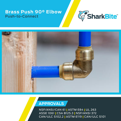 Sharkbite U244LFA 1/4-In. Pipe Elbow, Lead-Free - Quantity 1