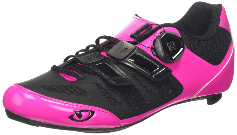 Giro Raes Techlace Womens Road Cycling Shoe − 39, Bright Pink/Black (2018)