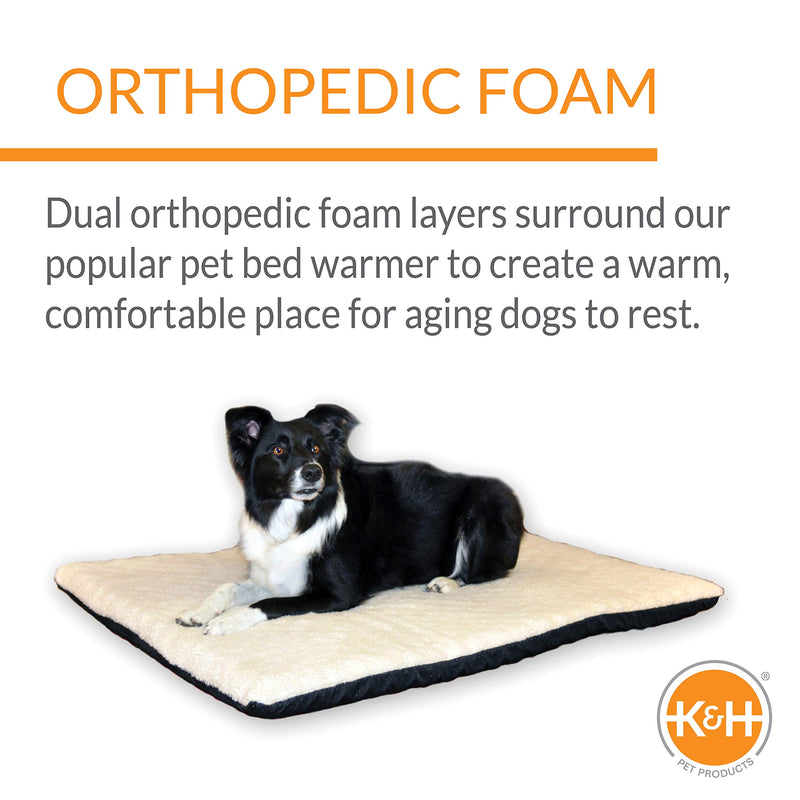 K&H Pet Products Ortho Thermo-Bed Dog Bed, Large, Fleece