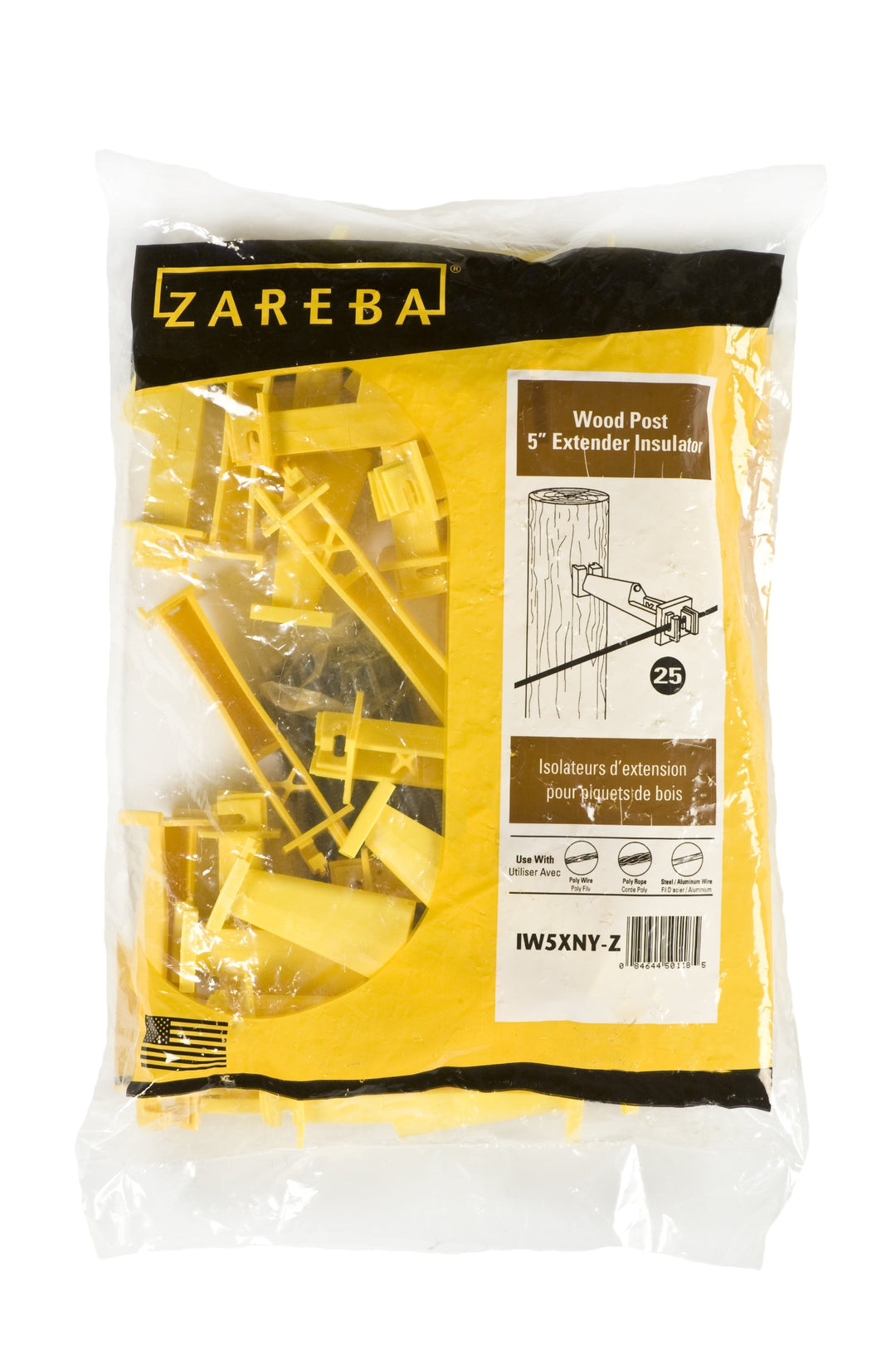 Zareba IW5XNY-Z Nail-on 5-Inch Extender Insulator, 25 per Bag