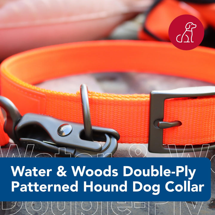 Water & Woods Double-Ply Reflective by Coastal Pet - Safety Orange, 1" x 22"