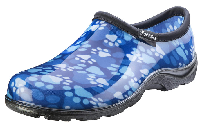 Sloggers Women's Waterproof Rain and Garden Shoe, Comfort Insole, Blue Paw, 7