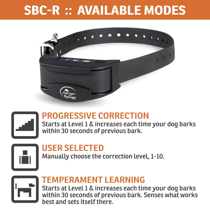 SportDOG Brand NoBark Rechargeable Bark Control Shock Collar - Programmable, Waterproof Bark Collar