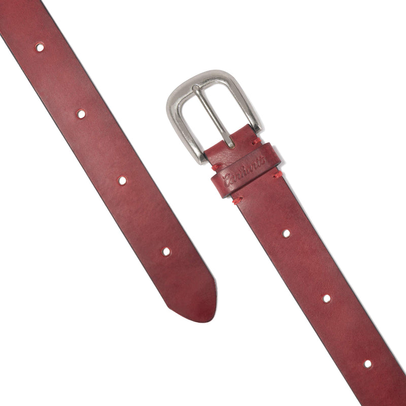 Carhartt mens Casual Rugged for Women, Available in Multiple Styles, Colors & Sizes Belt, Tanned Leather Continuous (Burgundy), Medium US