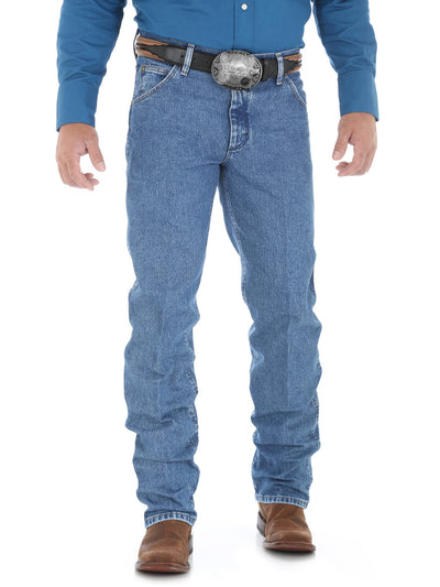 Wrangler Men's Premium Performance Cowboy Cut Regular Fit Jean, Stonewash, 30W x 36L