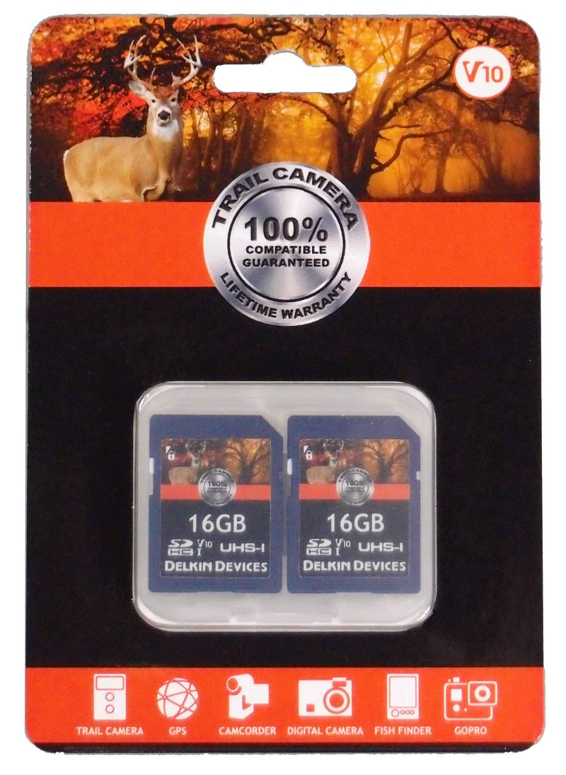 Delkin Devices 16GB Trail Cam SDHC Class 10-2pk /DDSDTRL-2X16