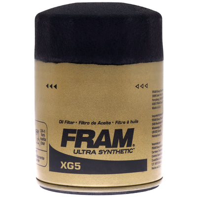 Fram Ultra Synthetic XG5, 20K Mile Change Interval Spin-On Oil Filter with SureGrip, 1 Piece - Packaging May Vary