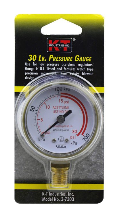 K-T Industries 3-7303 Pressure Gauge, 30 lb