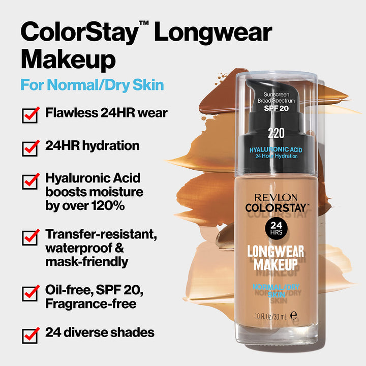 Revlon Liquid Foundation, ColorStay Face Makeup, 510 Pecan, 1 Fl Oz