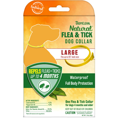 TropiClean Natural Flea & Tick Repellent Collar for Large Dogs