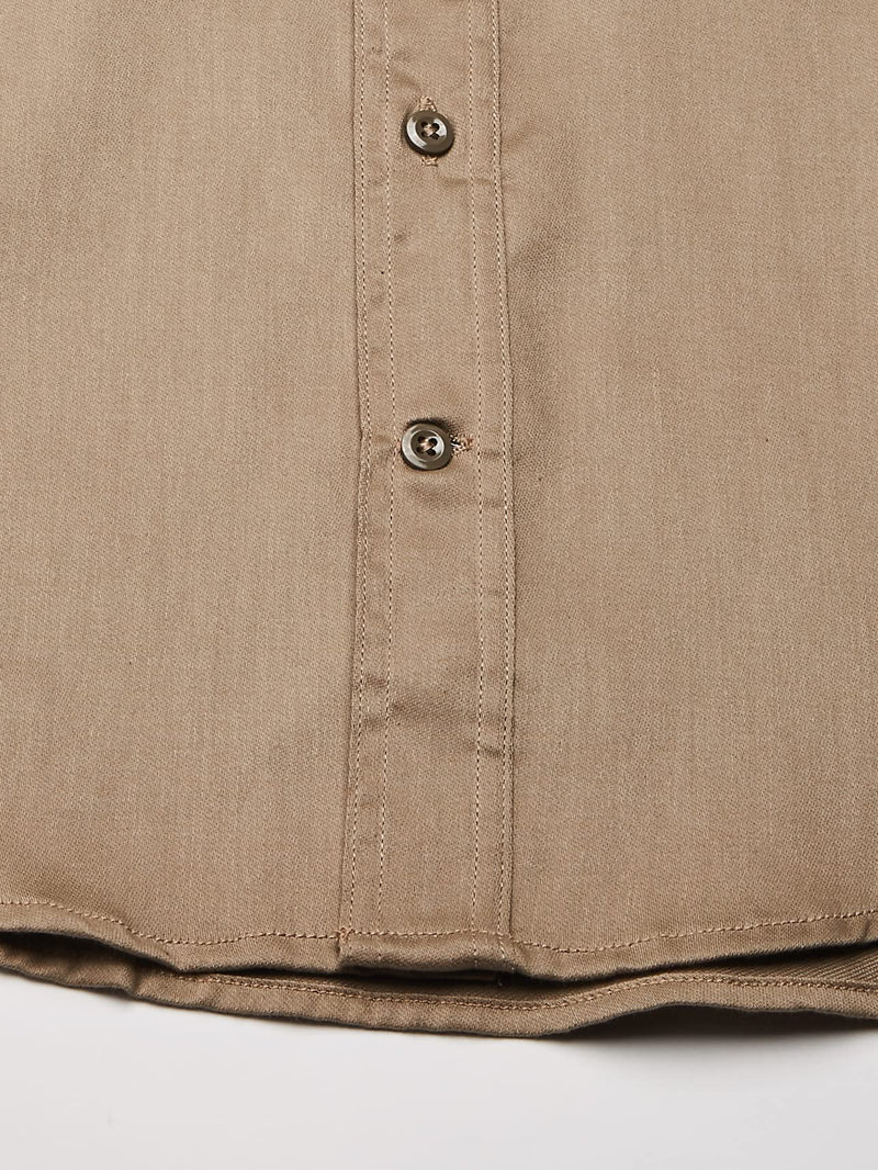 Carhartt mens Flame Resistant Lightweight Twill (Big & Tall) button down shirts, Khaki, 4X-Large Tall US