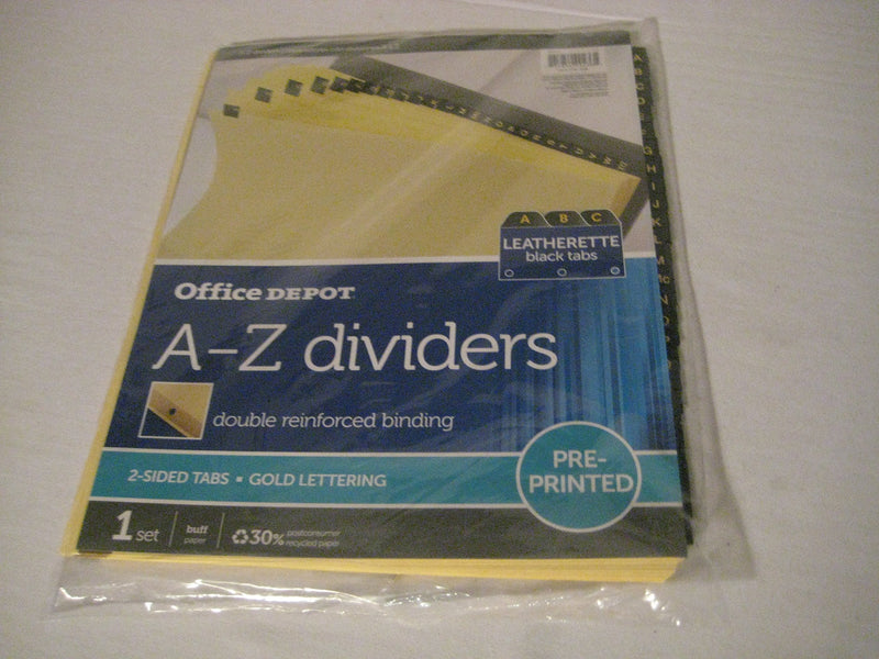 Office Depot Brand Preprinted Tab Dividers, Alphabetical (1 pack)
