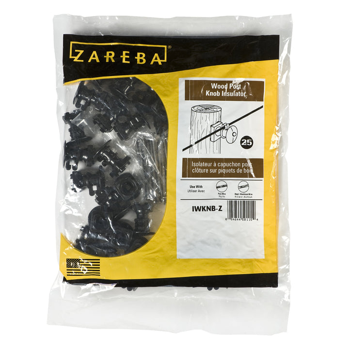 Zareba IWKNB-Z Economy Insulator with Double-headed Nail, 25 per Bag