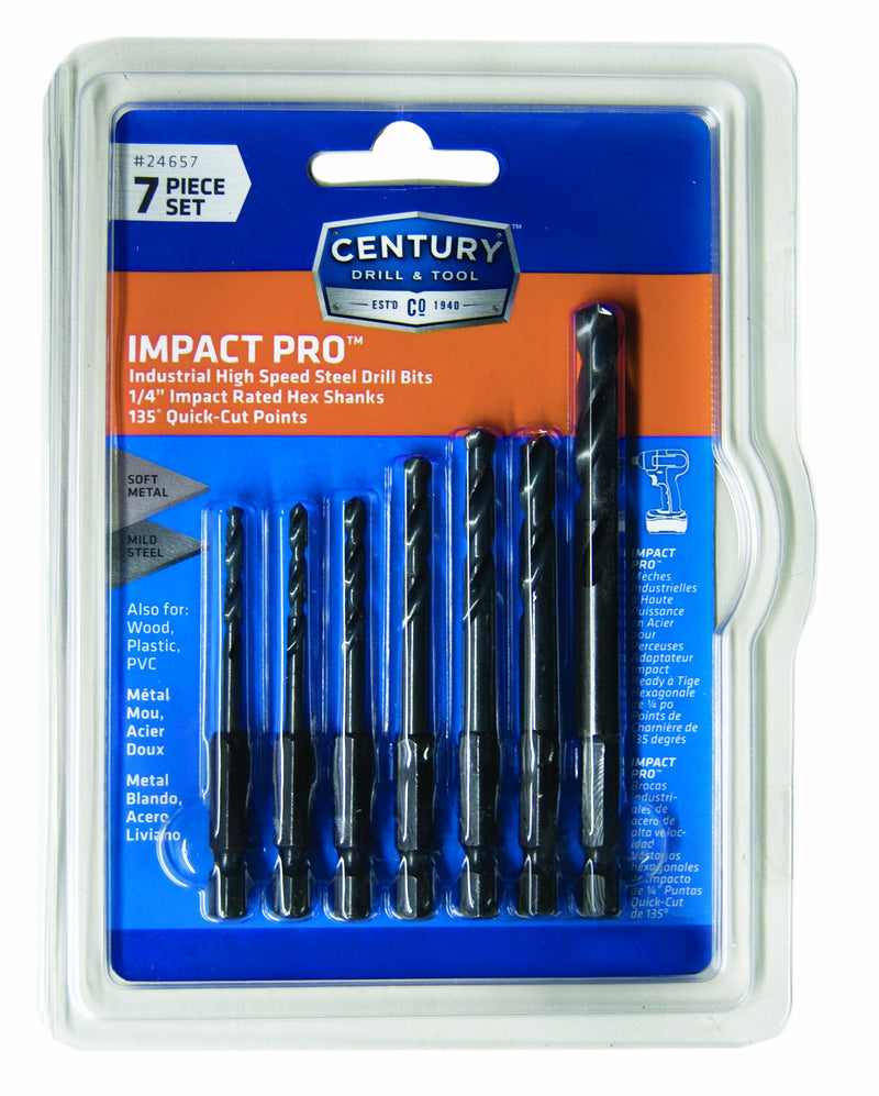Century Drill & Tool Impact Pro Drill,7 Pc Set 24657