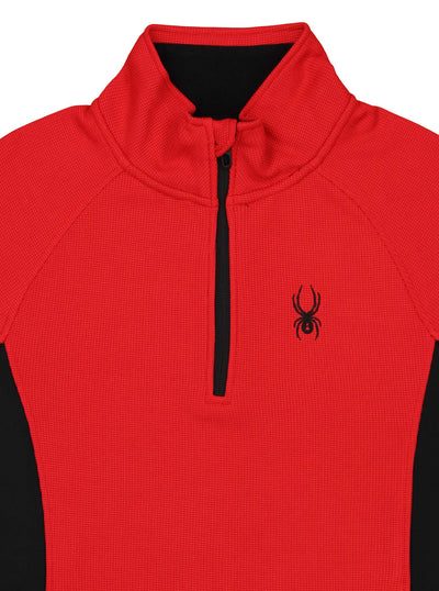 Spyder Men's Boundless 1/4 Zip Pullover, Racing Red Small