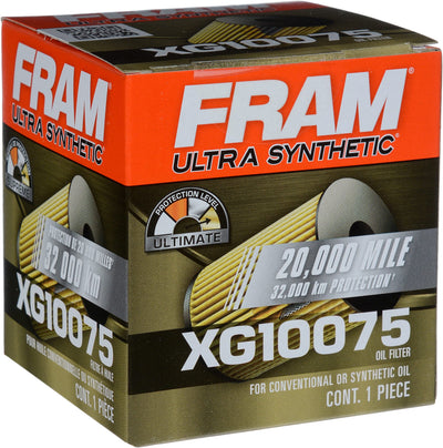 FRAM Ultra Synthetic Oil Filter, XG10075, 20K mile Oil Filter for BMW Vehicles Fits select: 2007-2016 BMW 328, 2007-2017 BMW X3