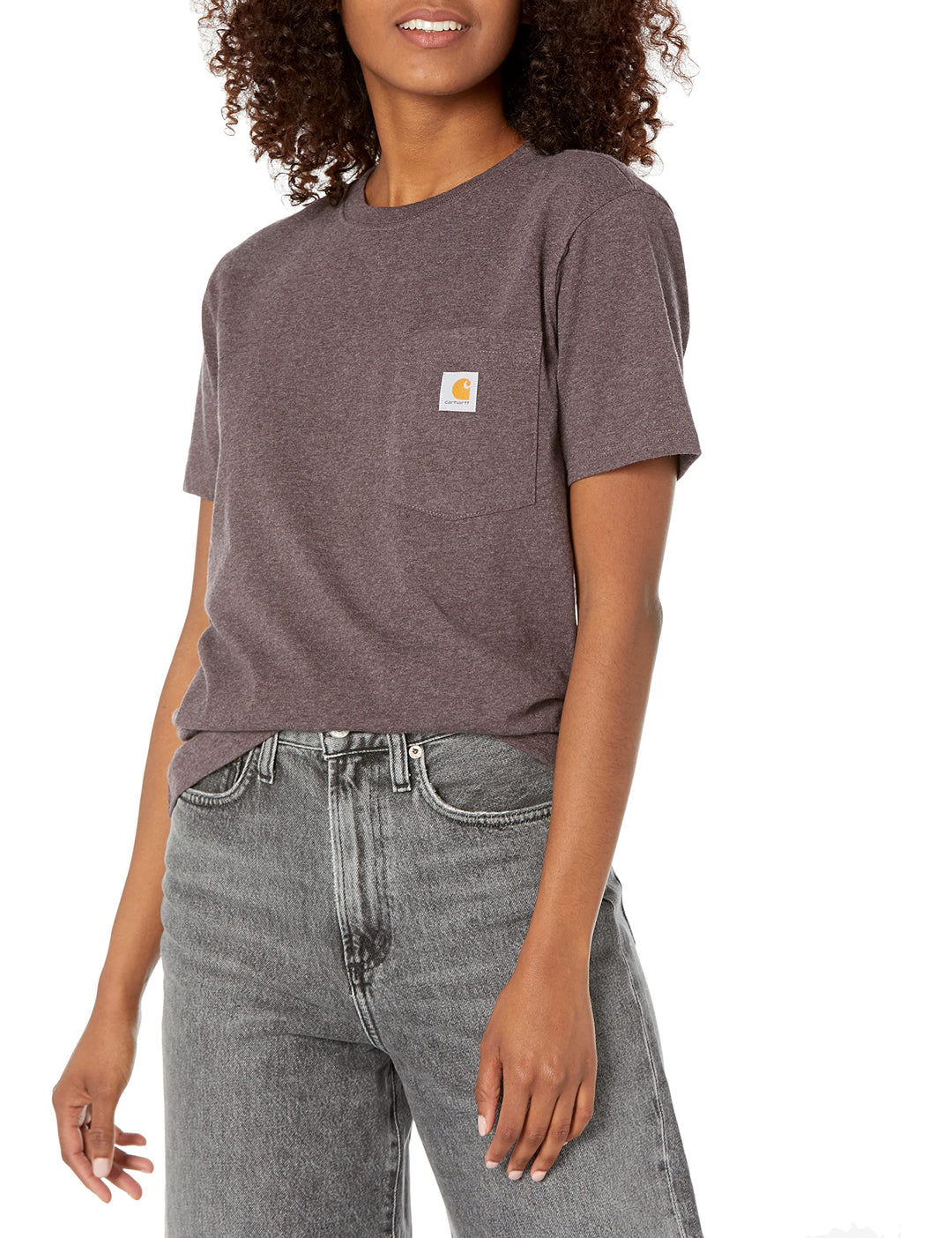 Carhartt w's T-shirt Workwear Short Sleeve T Shirt, Blackberry Heather, XX-L