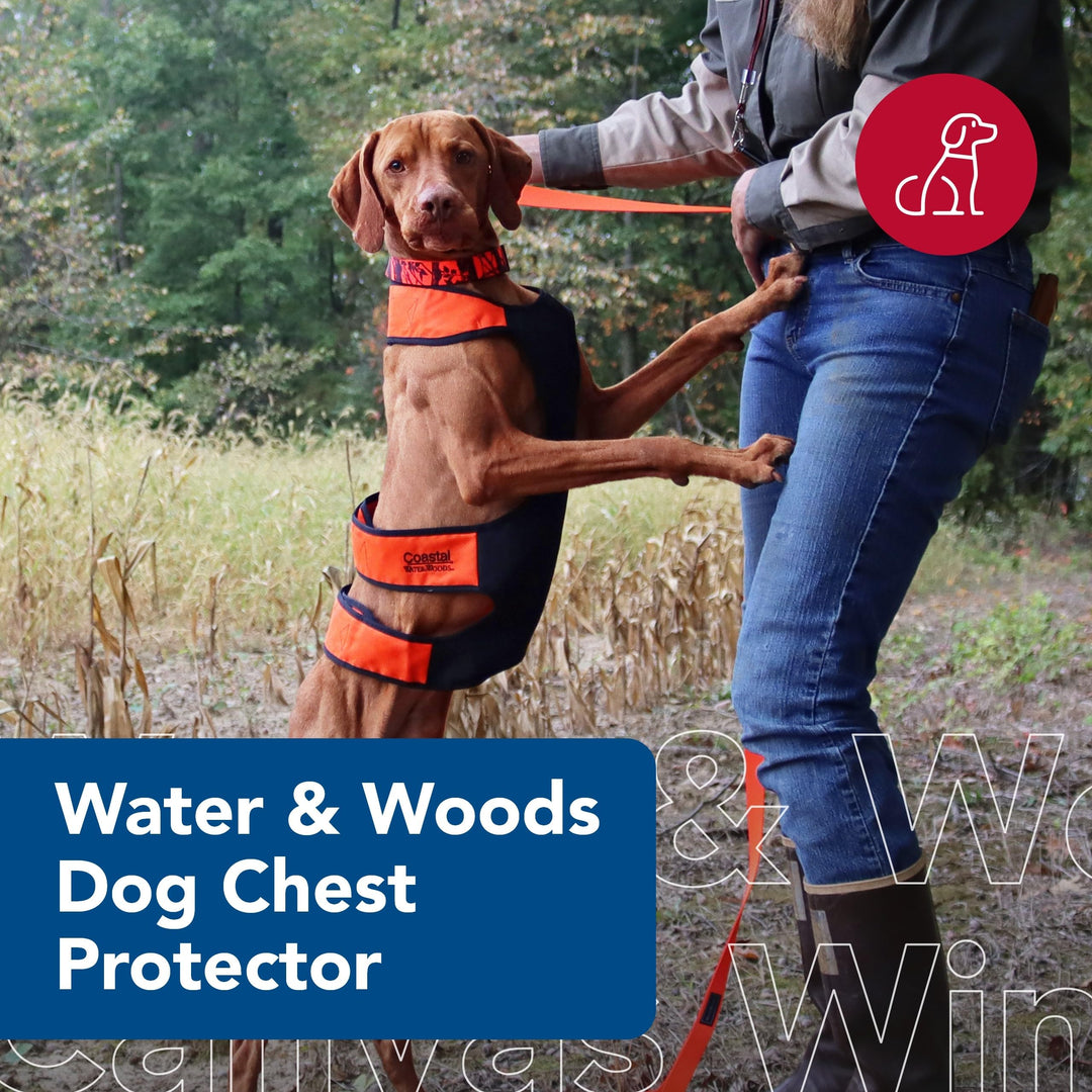 Water & Woods Dog Chest Protector by Coastal Pet Orange, Medium (36-60 lbs.)