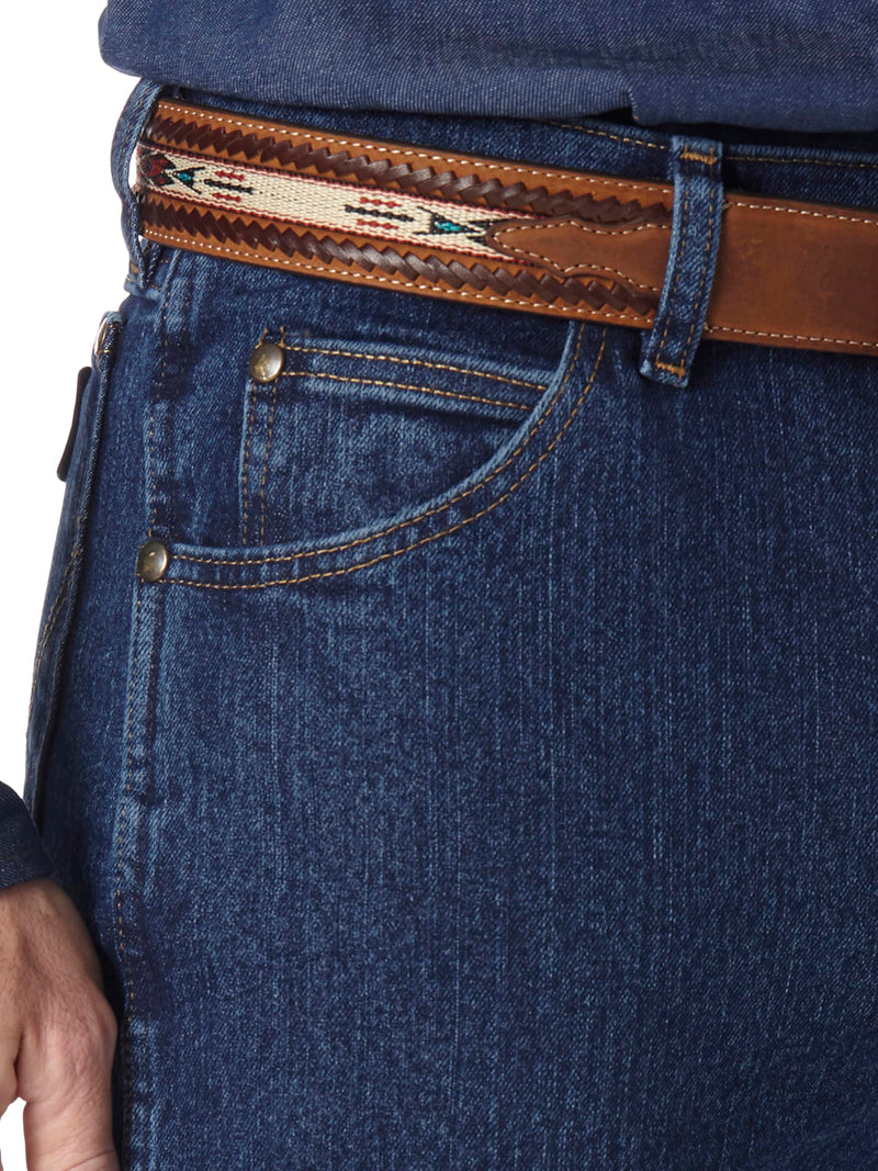 Wrangler 47MACMS Advanced Comfort Jeans Mid Stone Blue 32x38