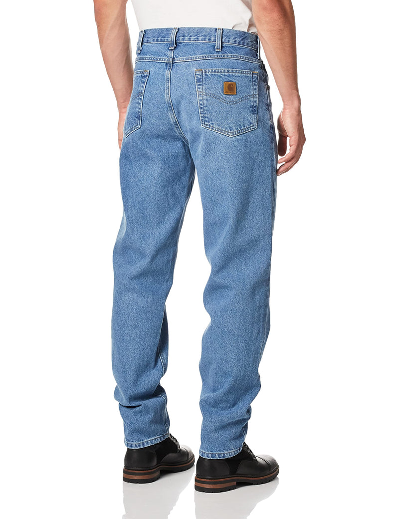 Carhartt mens Straight Fit Heavyweight 5-pocket Tapered (Big and Tall) Jeans, Stonewash, 50W x 30L US