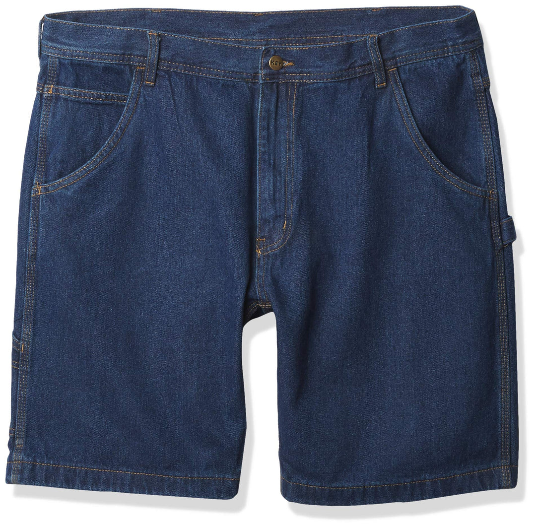 Key Apparel Men's Premium Enzyme Washed Denim Shorts, Indigo, W44
