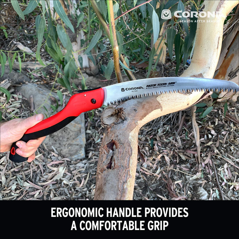 Corona Tools 10-Inch Folding Pruning Saw for Single-Hand Use Curved Blade