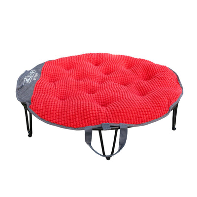 Kurgo Elevated Dog Bed, Indoor & Outdoor Travel Bed for Dogs, Portable Pet Cot for Camping Or Weekend Trip, Dog Travel Accessories, Collapsible, Lightweight, Includes Carrying Case, TAGO Bed, Red