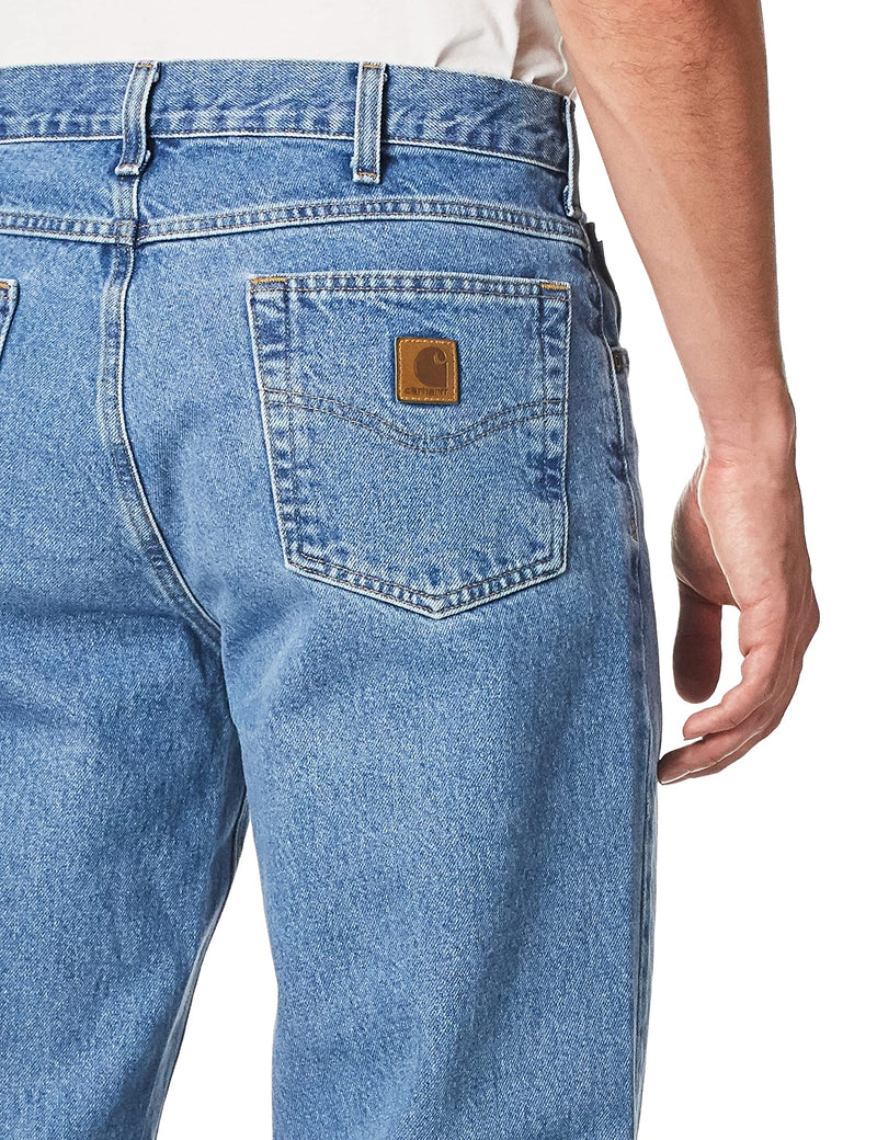 Carhartt mens Straight Fit Heavyweight 5-pocket Tapered (Big and Tall) Jeans, Stonewash, 50W x 32L US