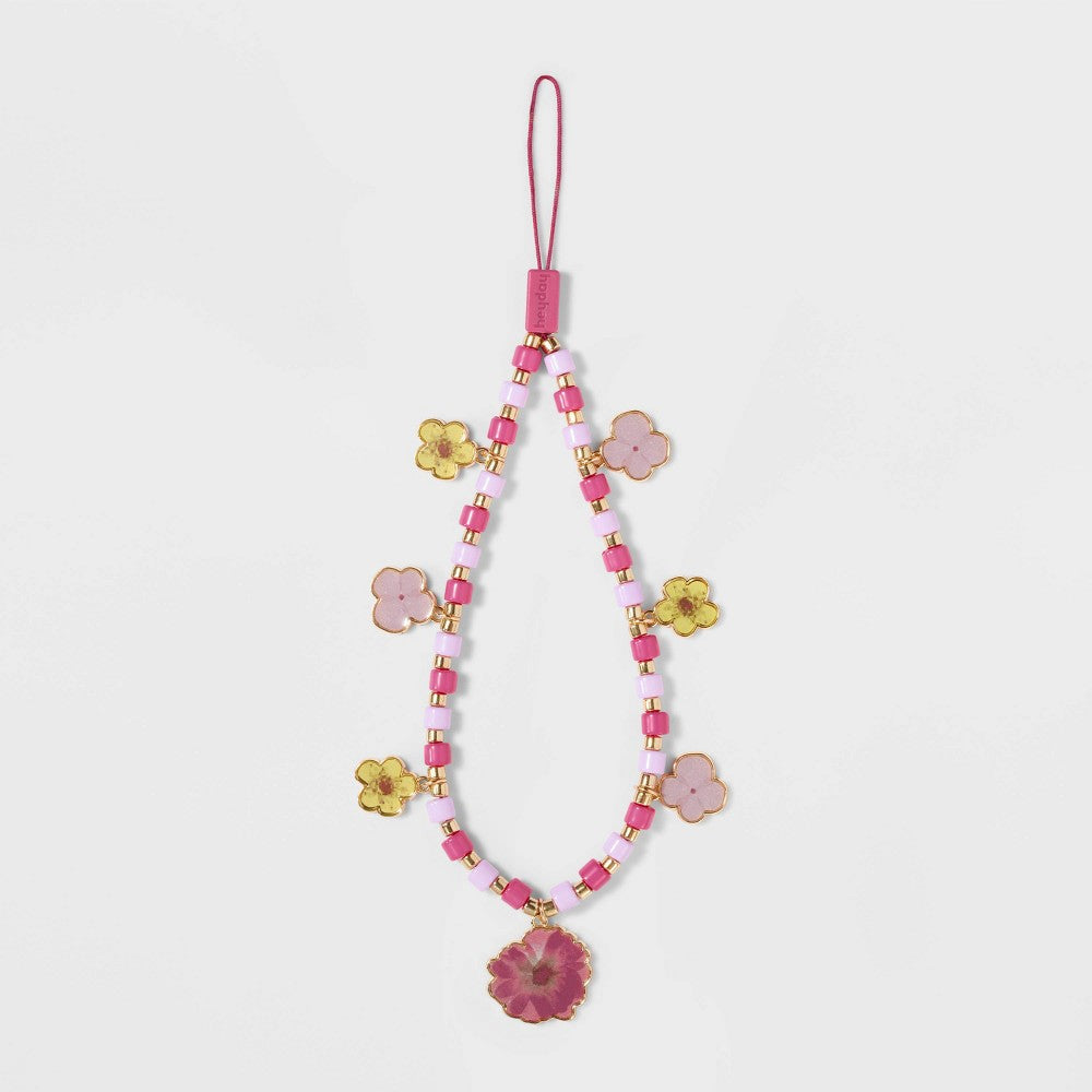 Beaded Phone Strap and Tech Lanyard - heyday Multicolor Floral