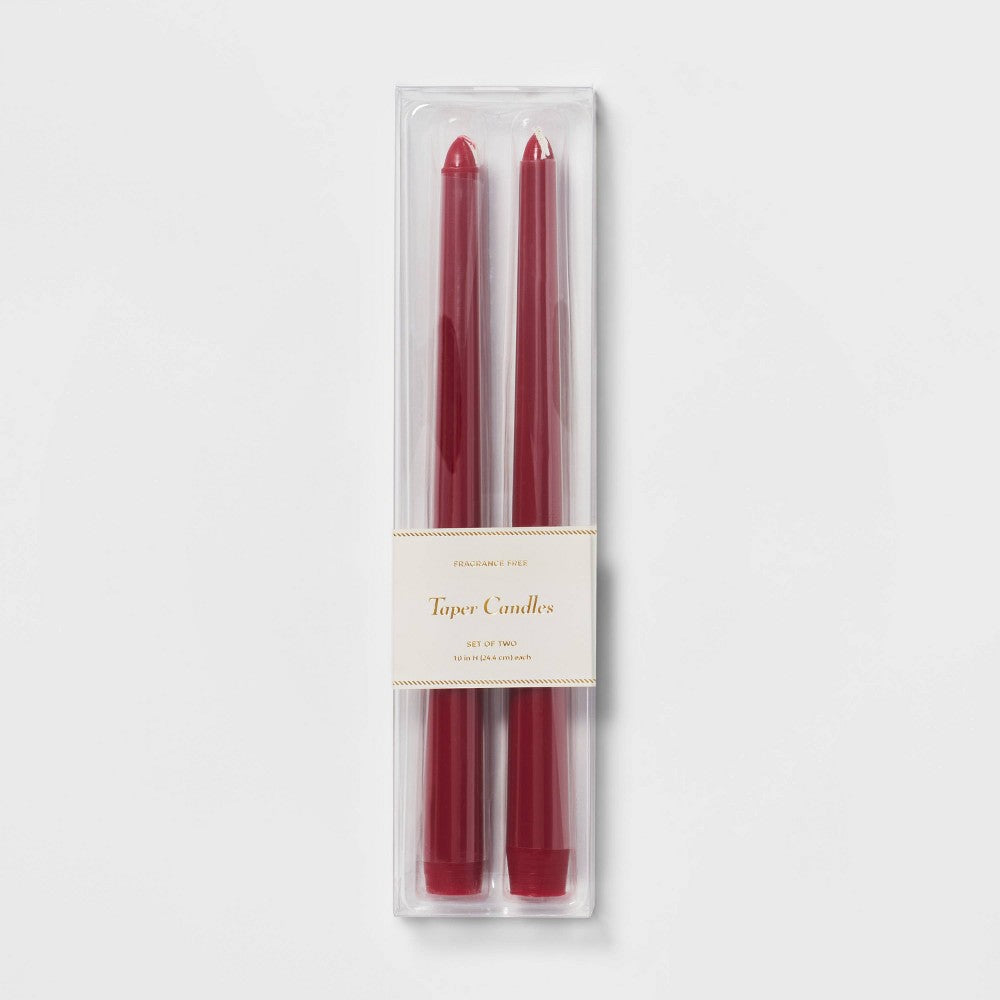 (Lot of 2) 2pk Tapers Candle Red - Threshold