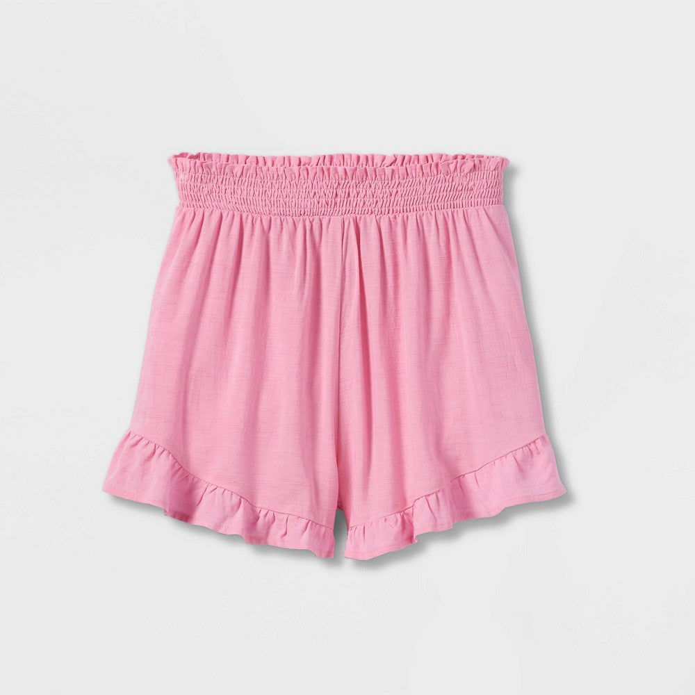 Girls' Ruffle Shorts - art class Pink M