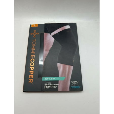 Men s Tommie Copper Recovery Compression Knee Sleeve  Black
