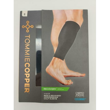 Men s Tommie Copper Recovery Compression Calf Sleeve  Black