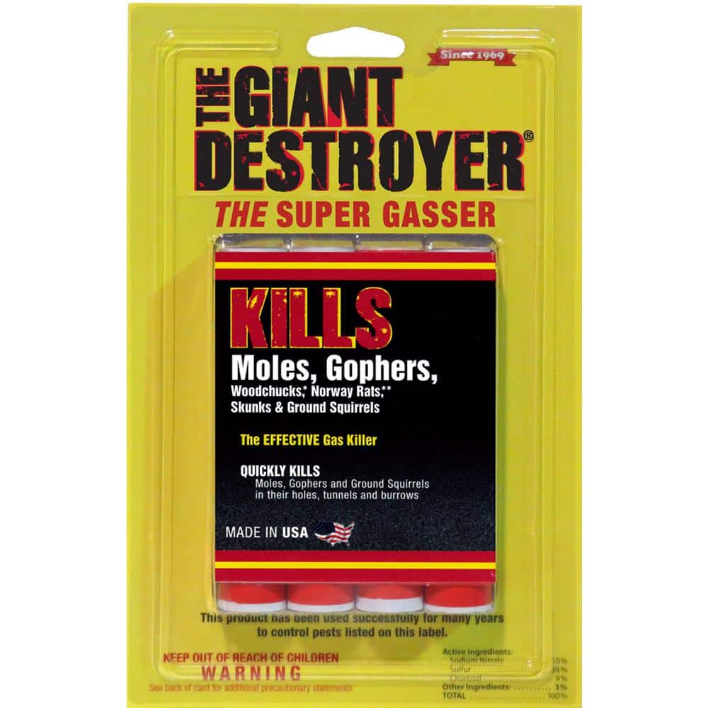 Atlas Giant Destroyer Gas Bomb Gopher  Mole and Rat Killer - Pack of 1 (4 count)