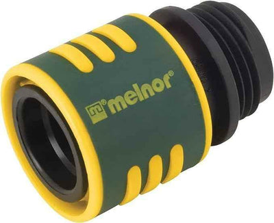 Lot of 2 Melnor Quick Connect Faucet End Connector, Black/Yellow