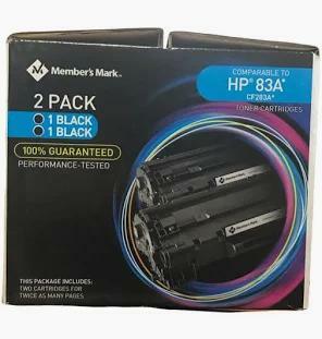 Member's Mark Remanufactured HP 83A (2 pk., 2 Black Toner Cartridges)