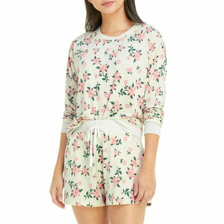 DJ Draper James Relaxed Fit 2-Piece Long Sleeve & Short Lounge Set (Coral Floral
