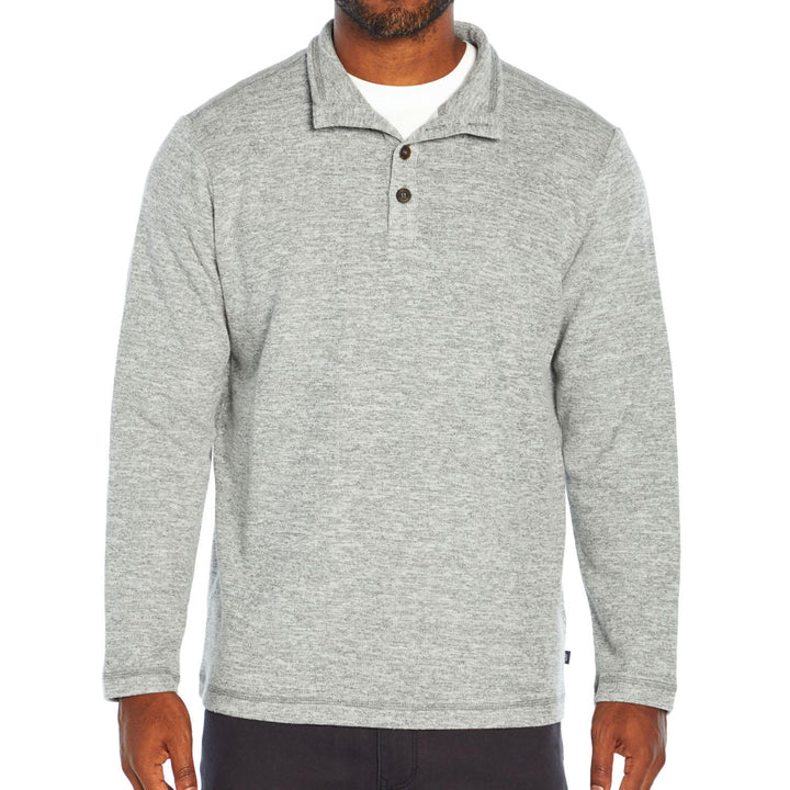 Gap Men s Long Sleeve Mock Neck Cotton Blend Pullover Sweater (Castlerock  S)